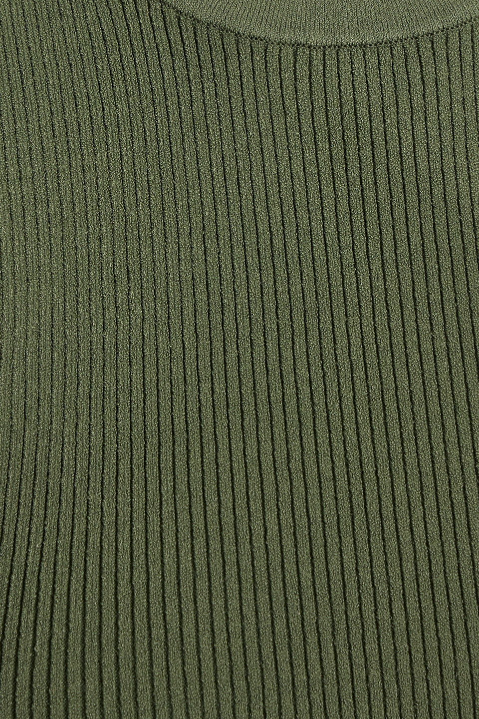 Veronica Beard Sid Ribbed-knit Top In Green