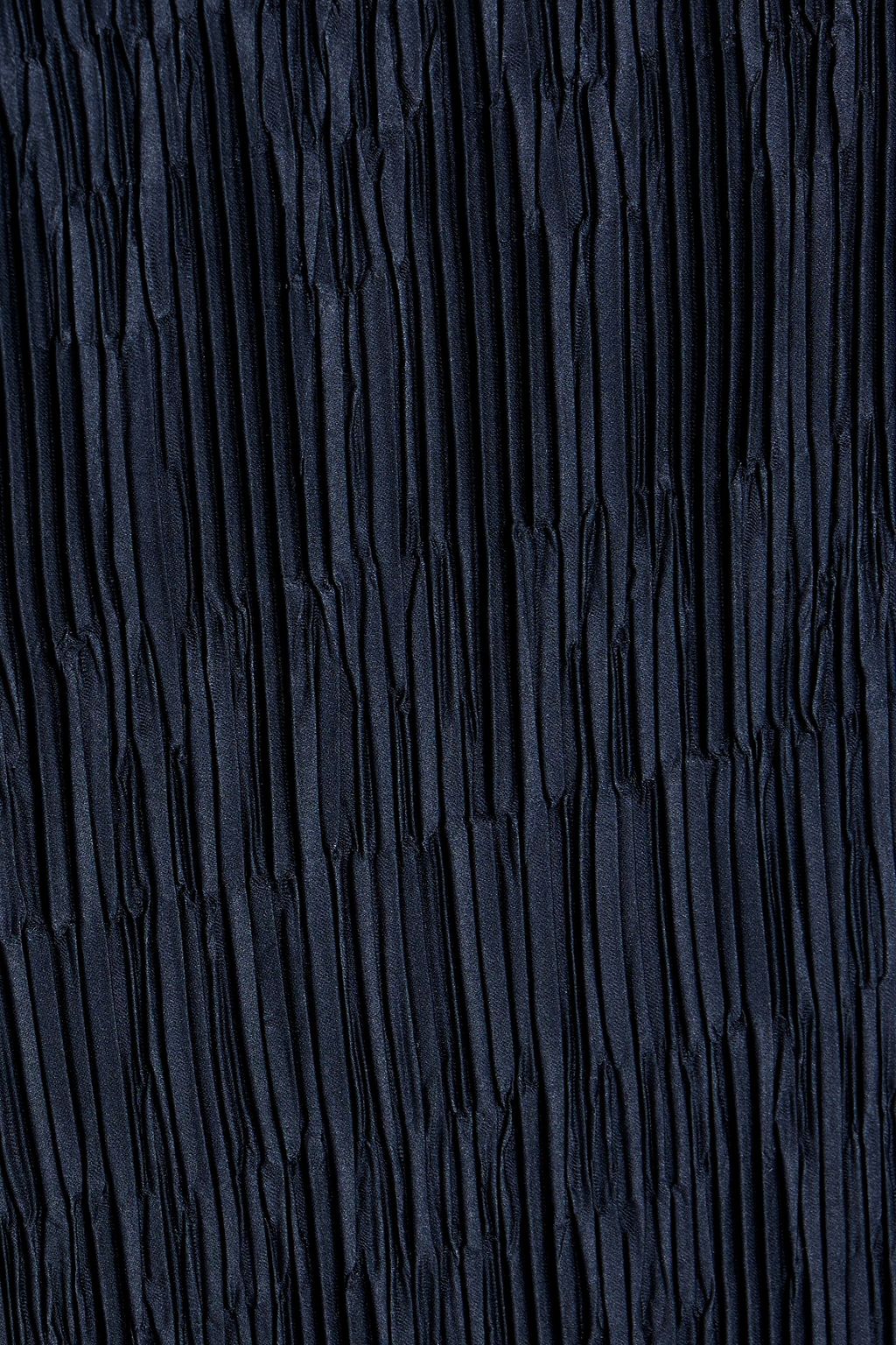 VERONICA BEARD Foxe plissé-satin top