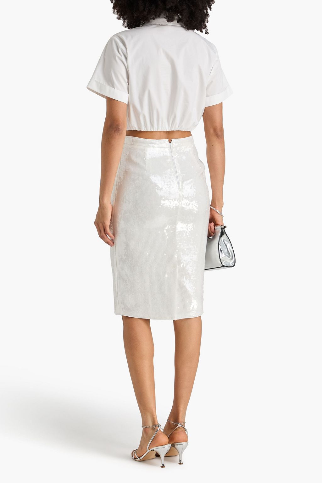 SIMKHAI コットン混ポプリン クロップドトップス