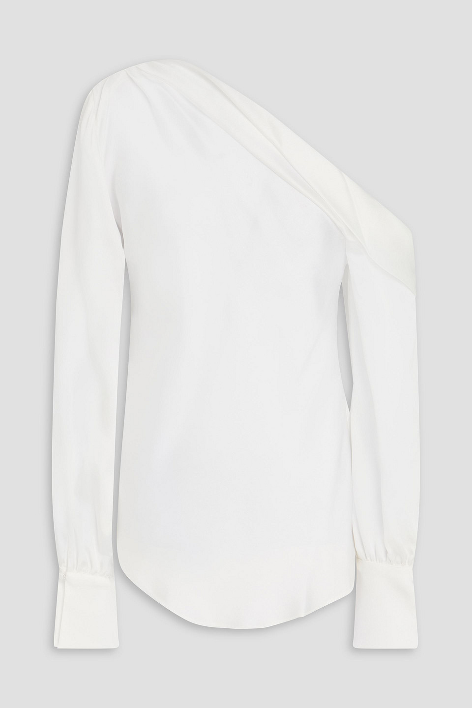 Simkhai Alice One-shoulder Satin-crepe Top In White