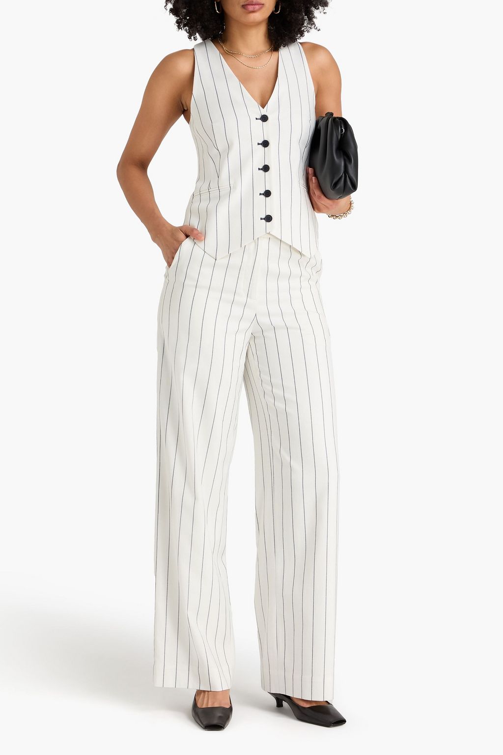 SIMKHAI Sabina striped woven vest