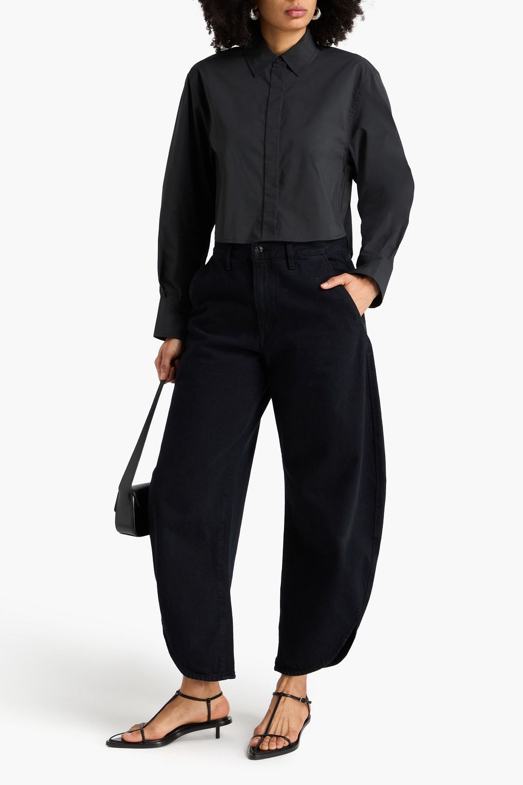 SIMKHAI Renata cotton-blend poplin shirt