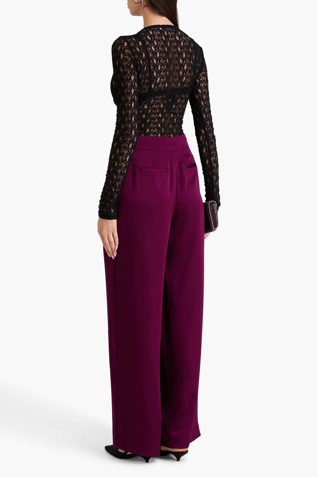 SIMKHAI Kyra satin wide-leg pants