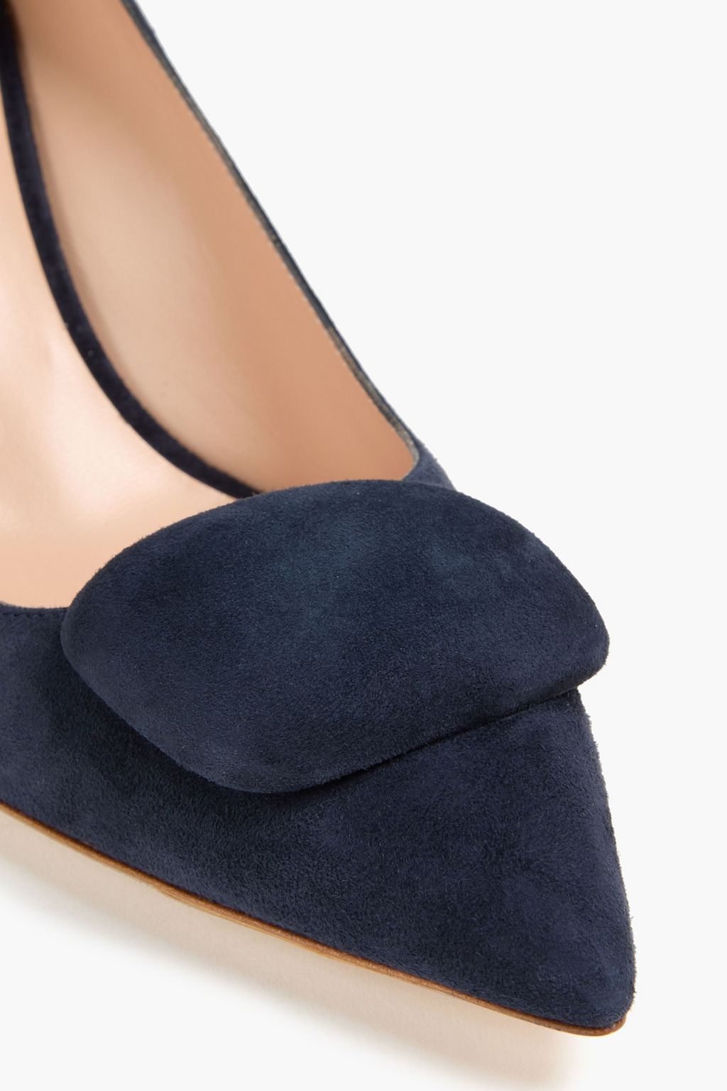 RUPERT SANDERSON Nada embellished suede pumps