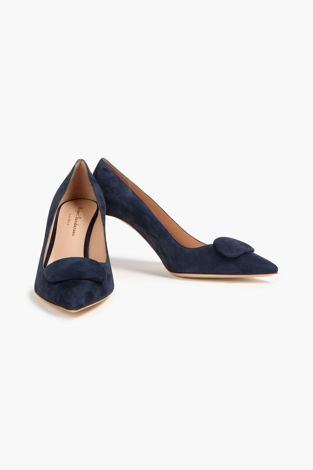 RUPERT SANDERSON Nada embellished suede pumps