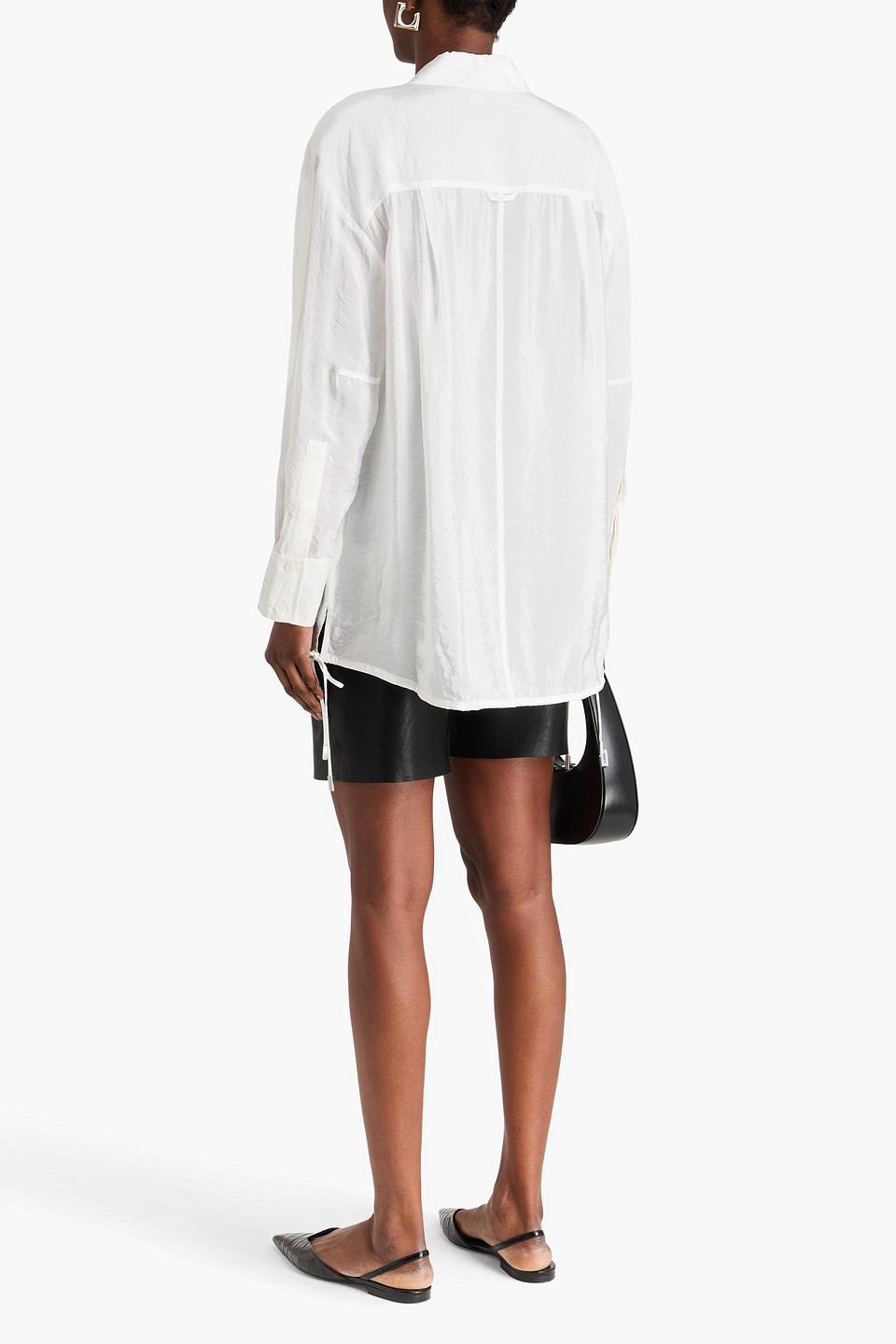  Simkhai - Hemd „laylah“ Aus Strukturiertem Satin - Weiß - Xs 