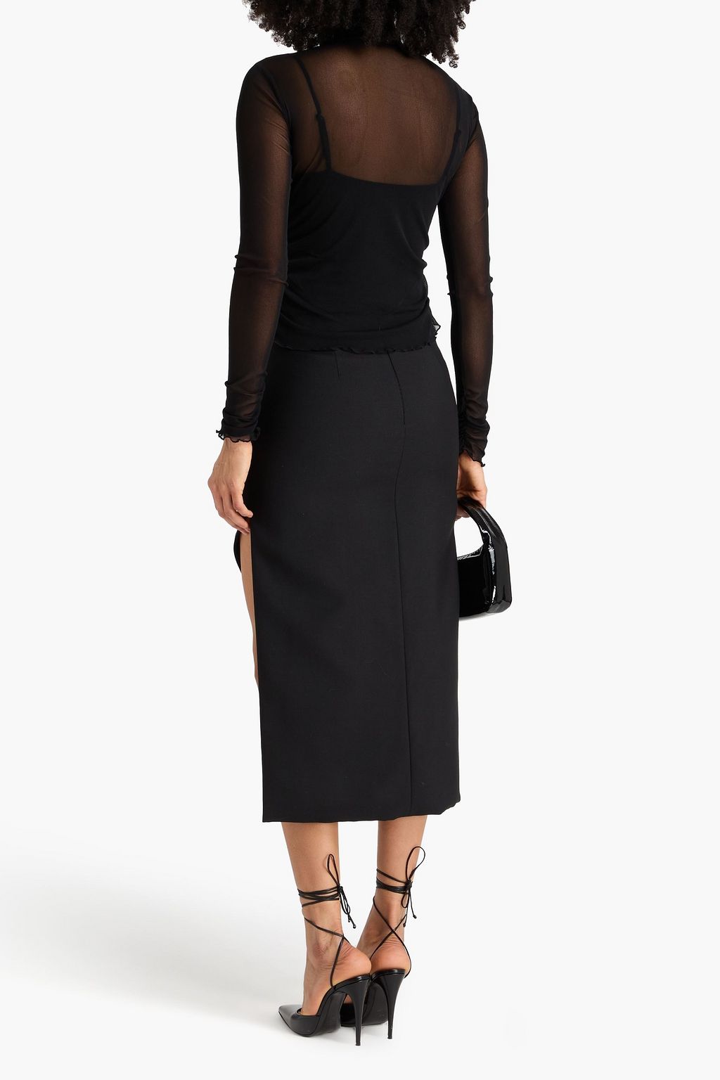 SIMKHAI メッシュ&ジャージー ボディスーツ レイヤード