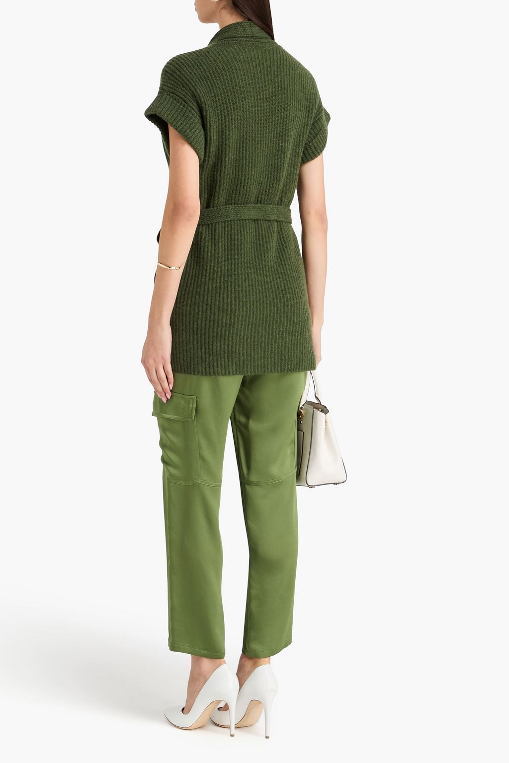 SIMKHAI リブ編みカシミヤ カーディガン