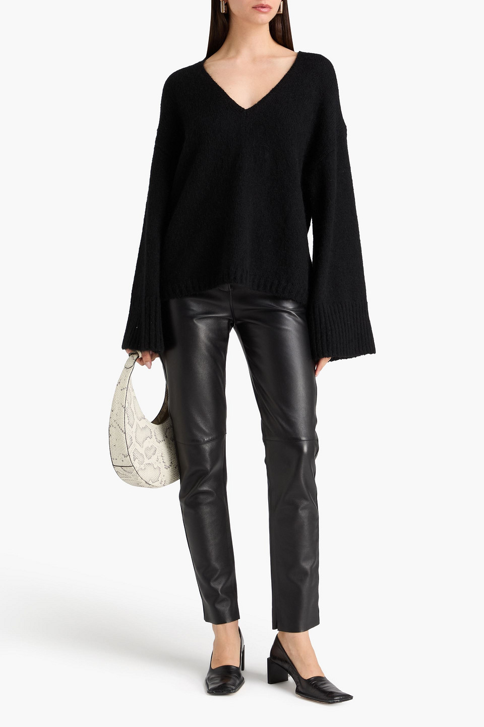  By Malene Birger - Pullover „cimone“ Aus Gebürstetem Strick - Schwarz - Xxs 
