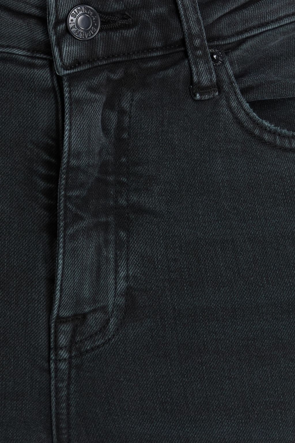 SIMKHAI River distressed high-rise straight-leg jeans