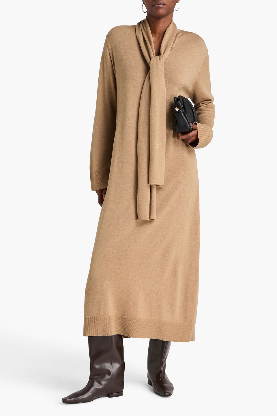  By Malene Birger - Midikleid „merrieta“ Aus Merinowolle - Neutral - Xs 