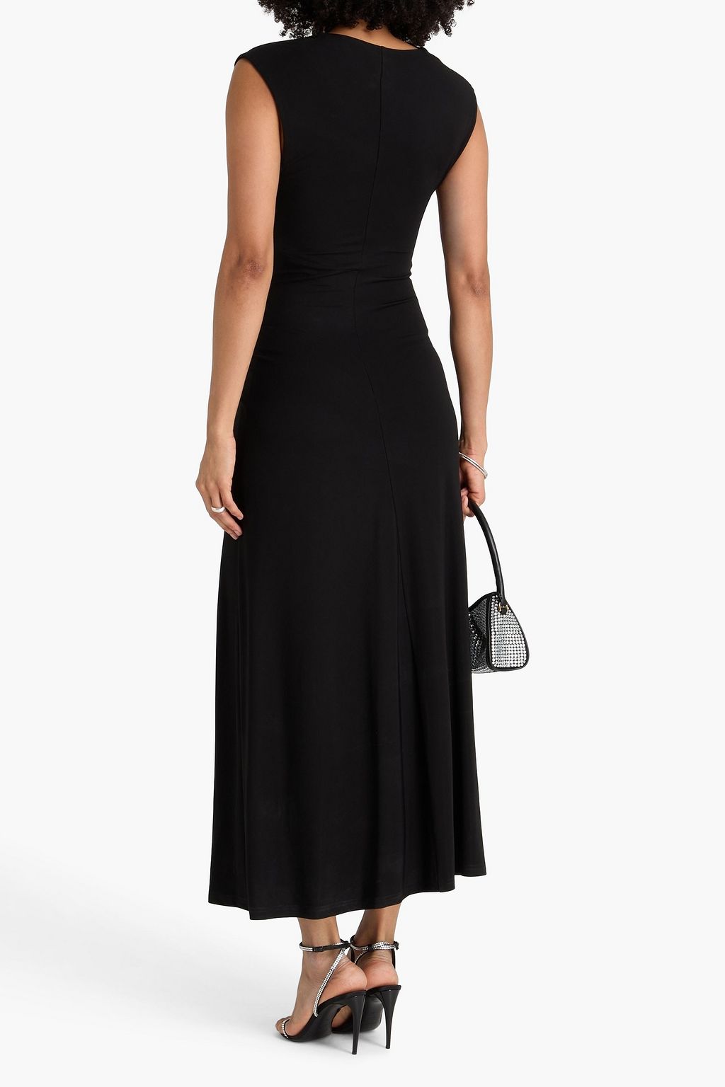 SIMKHAI Ruched jersey maxi dress