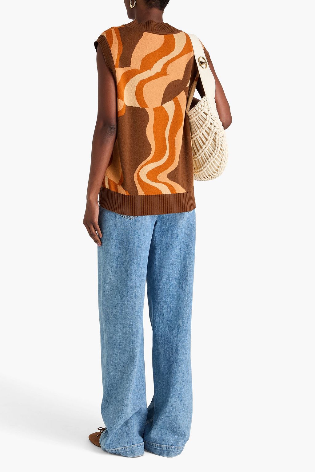 REJINA PYO Frida jacquard-knit wool vest