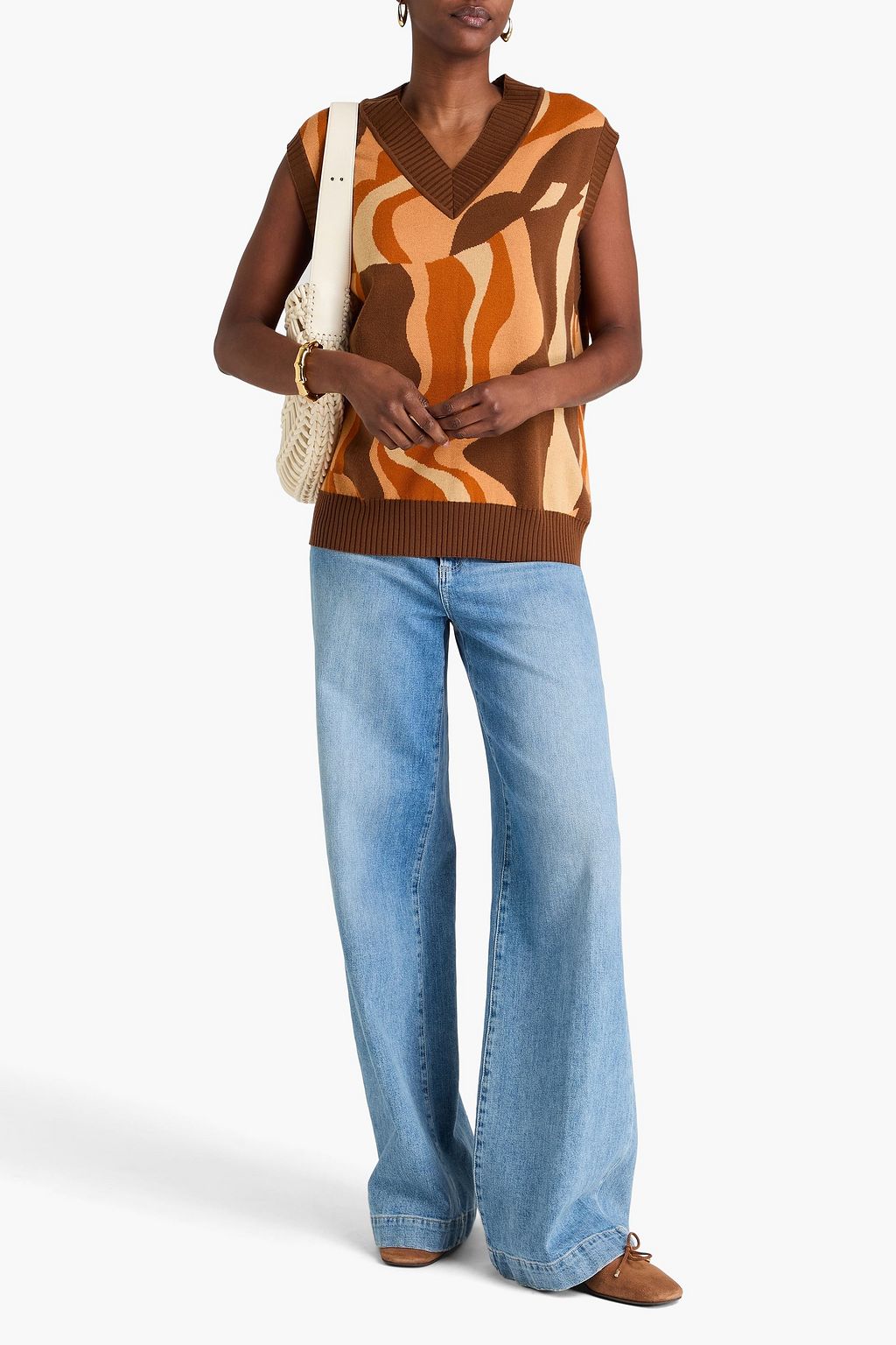 REJINA PYO Frida jacquard-knit wool vest