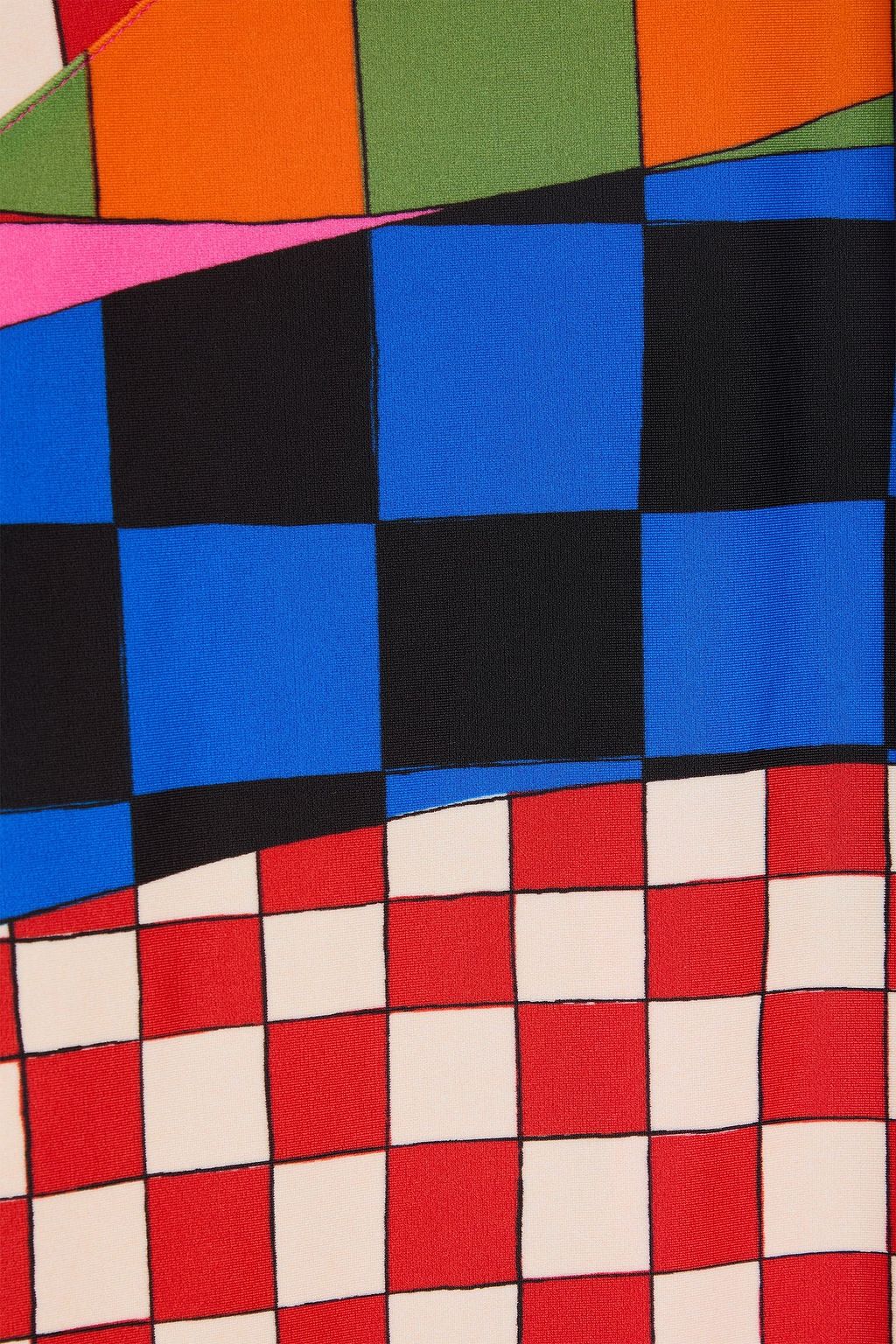 PUCCI فستان طويل من الجيرسي المطاط مزين بطبعات