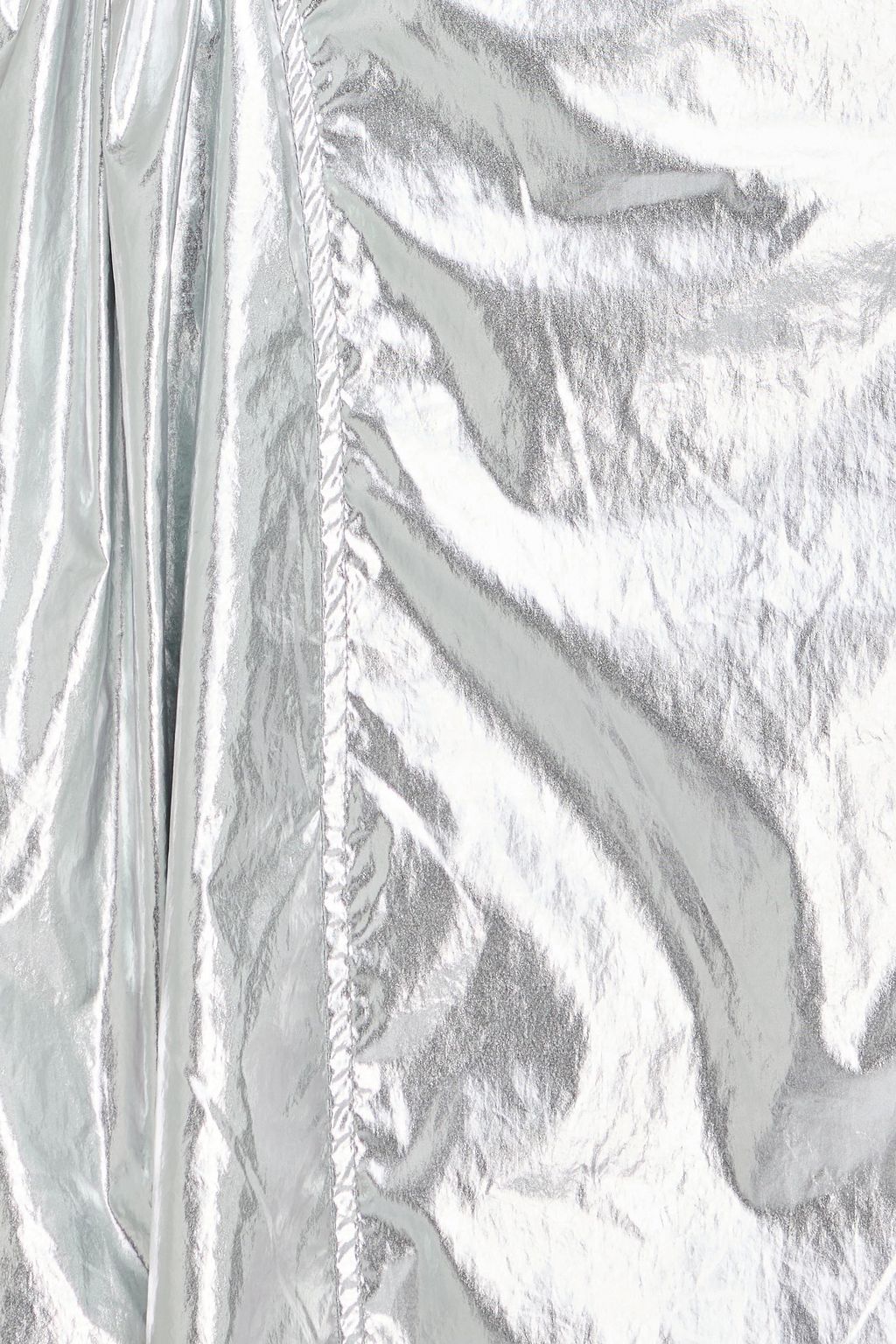 REJINA PYO Dora cold-shoulder lamé midi dress