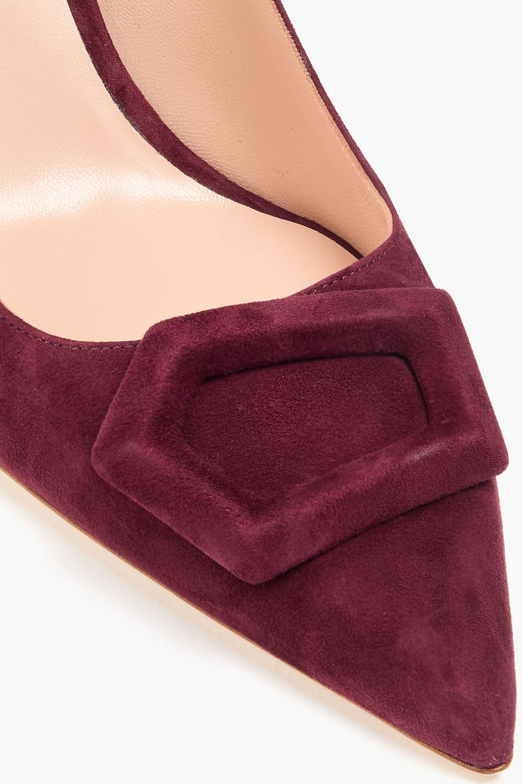 RUPERT SANDERSON Nada embellished suede pumps