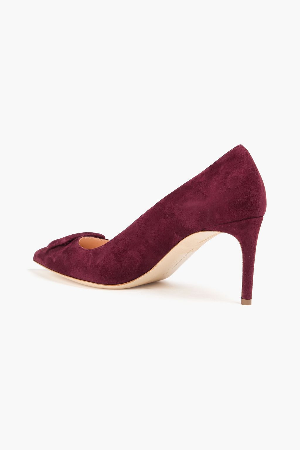 RUPERT SANDERSON Nada embellished suede pumps
