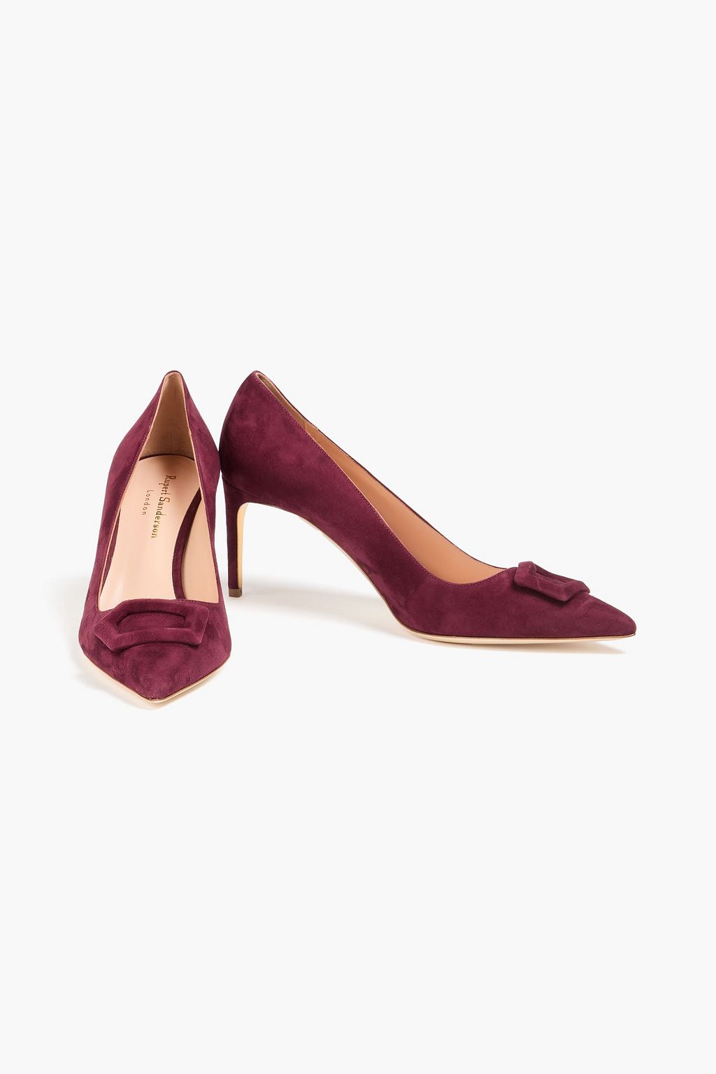 RUPERT SANDERSON Nada embellished suede pumps