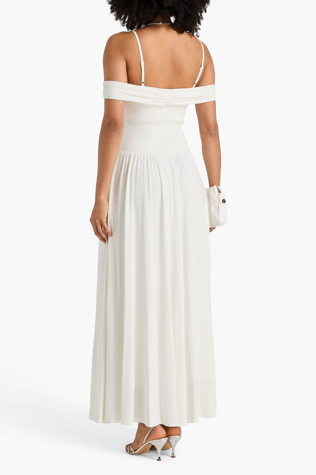 SIMKHAI Amarantha cold-shoulder stretch-jersey maxi dress | THE OUTNET