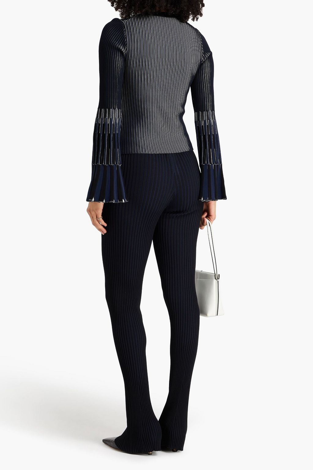 SIMKHAI 스트라이프 리브 니트 탑