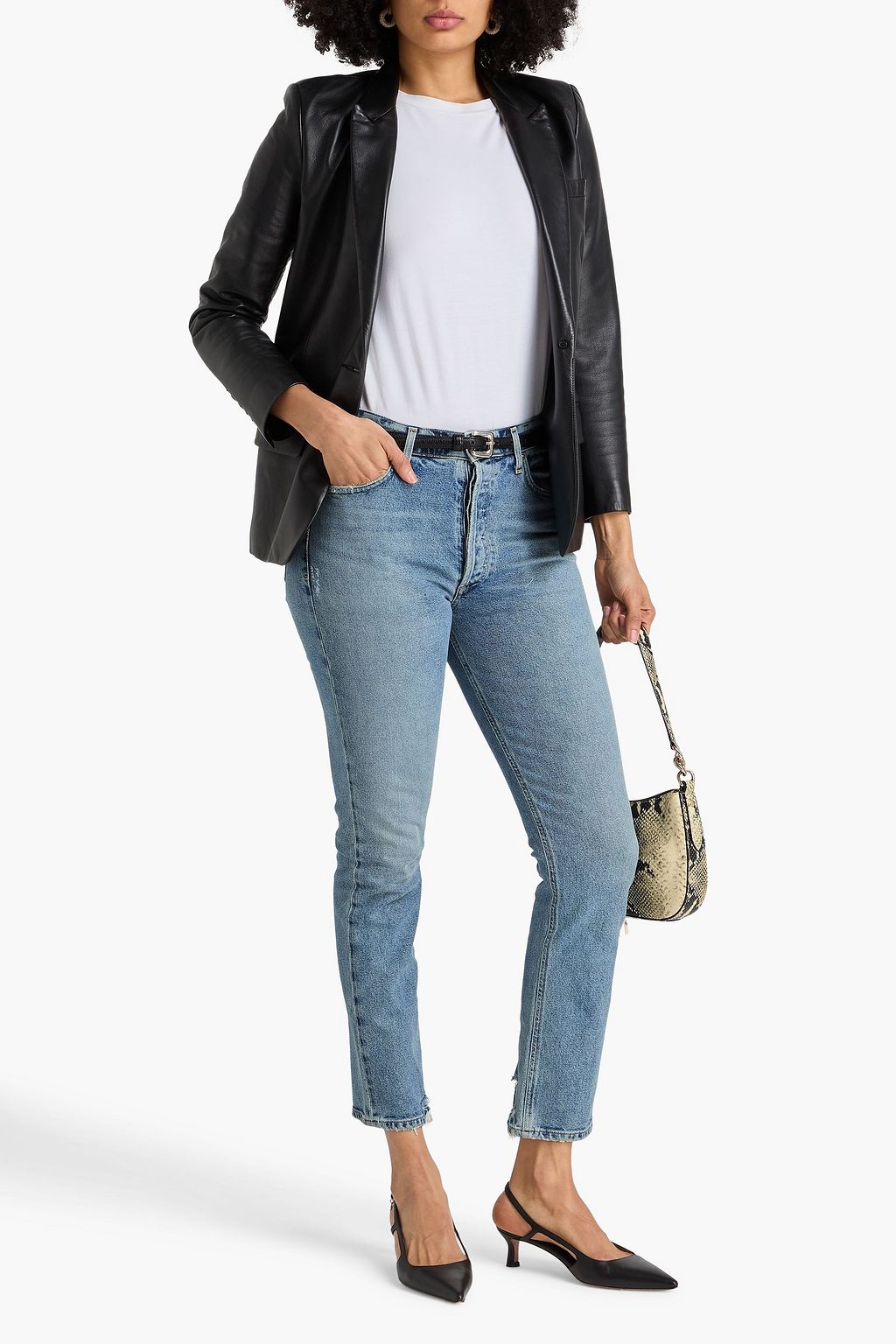 CITIZENS OF HUMANITY Charlotte faded high-rise straight-leg jeans