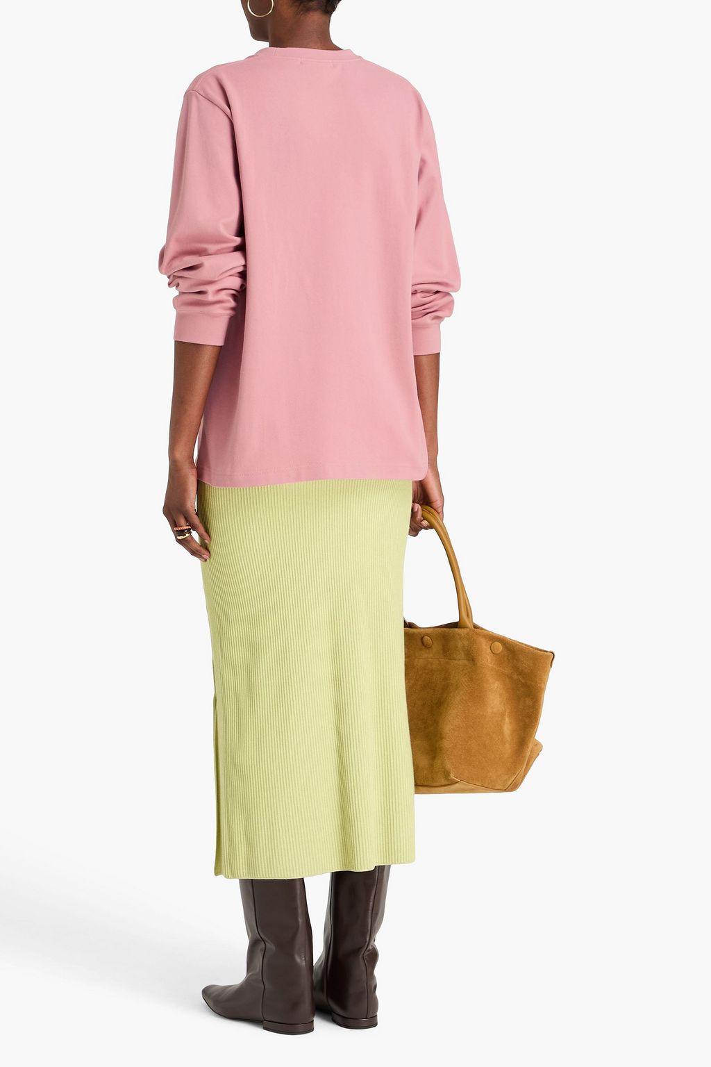 REJINA PYO Sweatshirt „Kieran“ aus Frottee aus einer Baumwollmischung mit Print