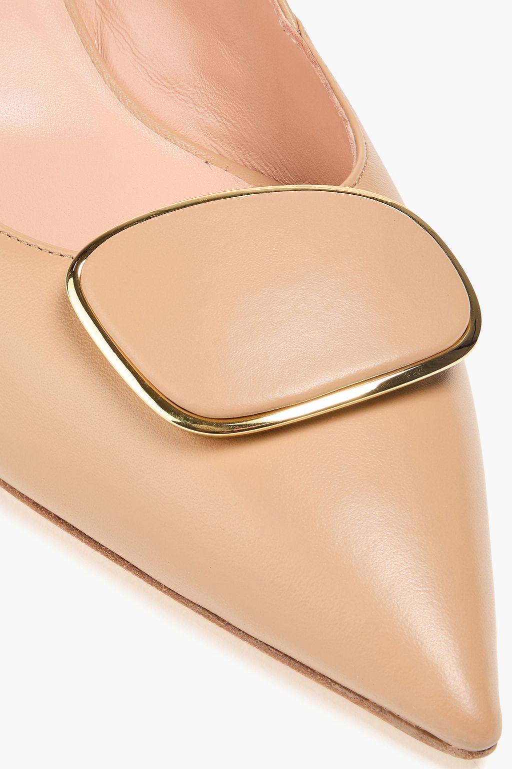 RUPERT SANDERSON Misty embellished leather slingback pumps