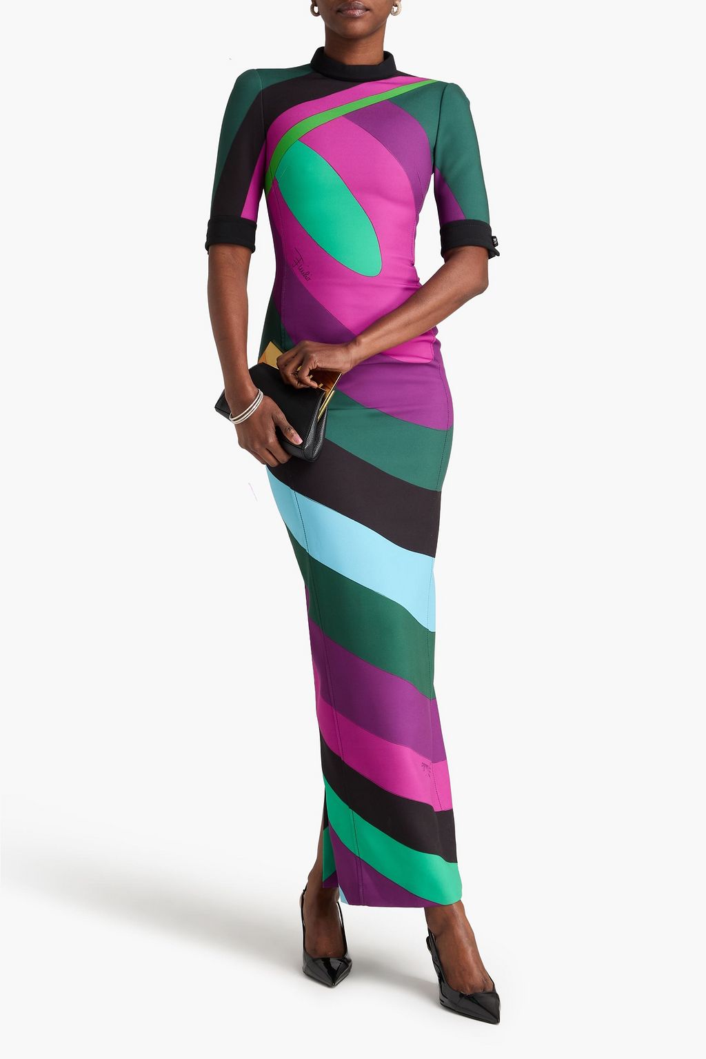 PUCCI Printed crepe midi dress