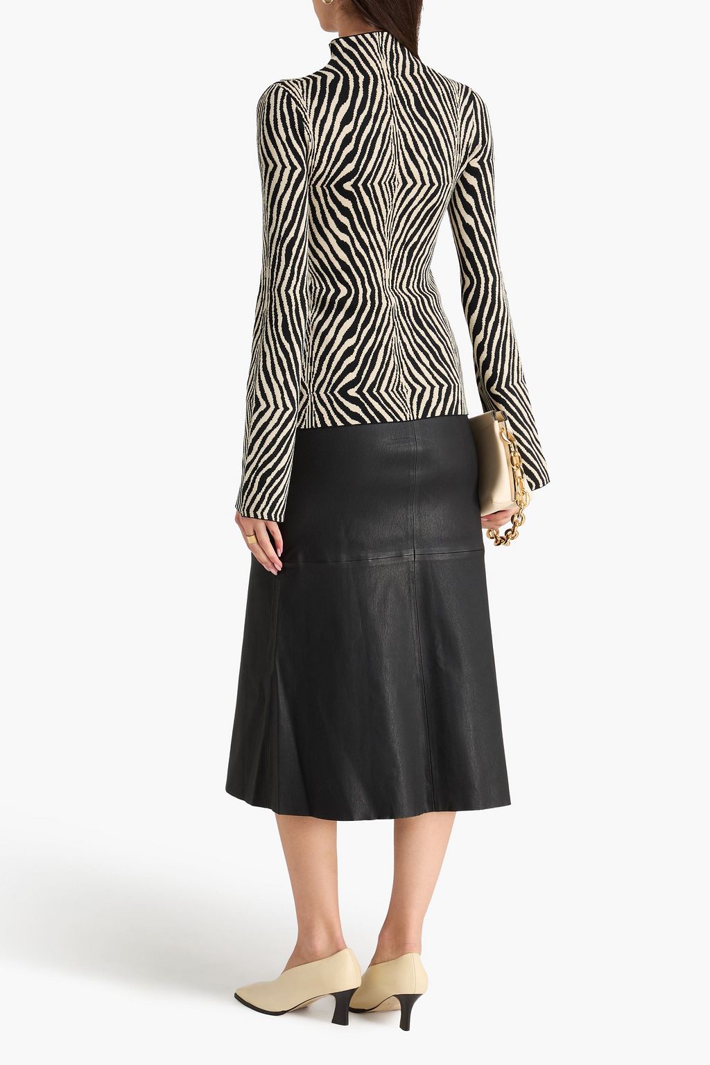 BY MALENE BIRGER Bernie jacquard-knit TENCEL™ Lyocell-blend turtleneck sweater