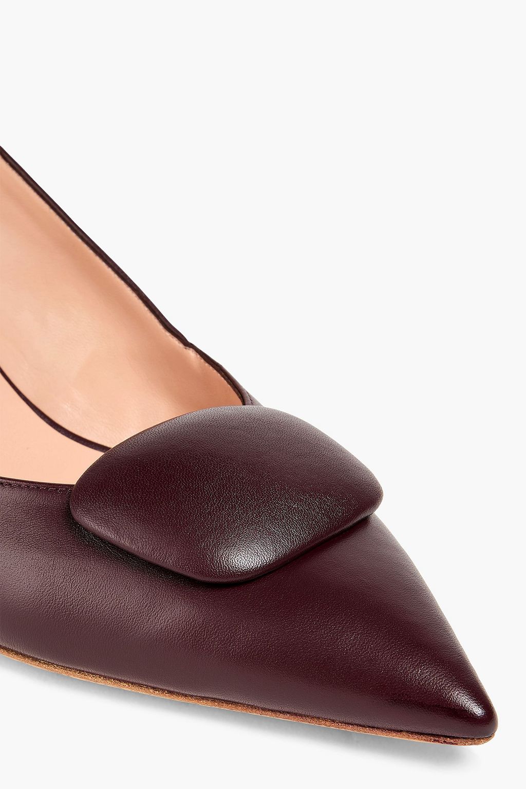 RUPERT SANDERSON Misty embellished leather slingback pumps