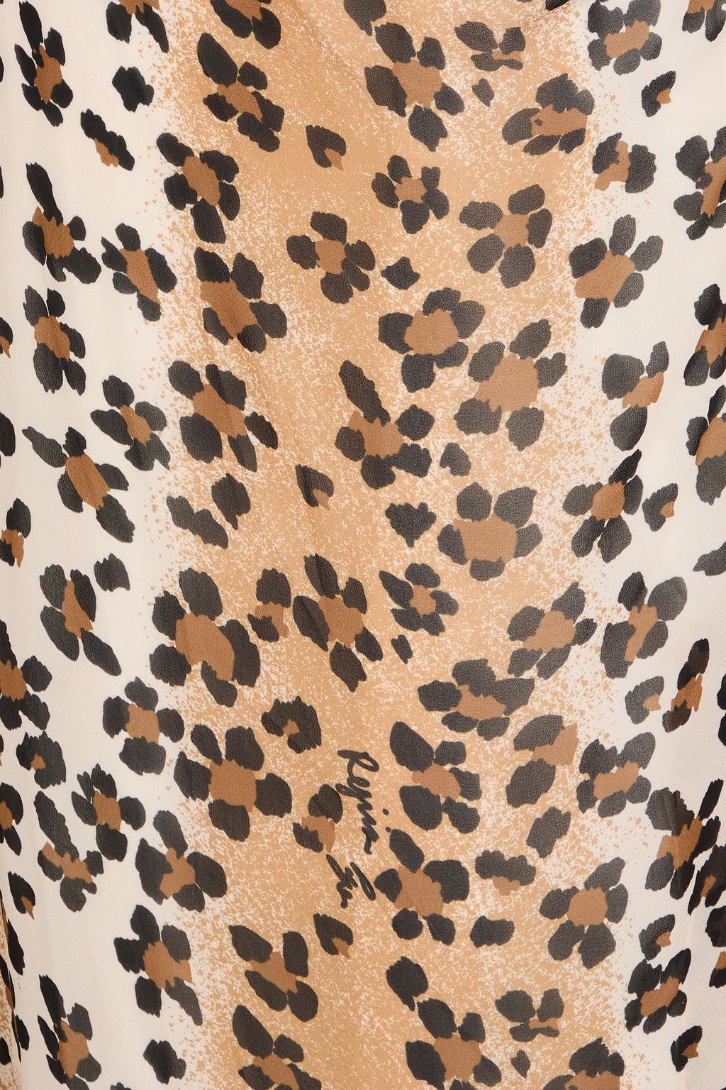 REJINA PYO Pauline cold-shoulder leopard-print georgette midi dress