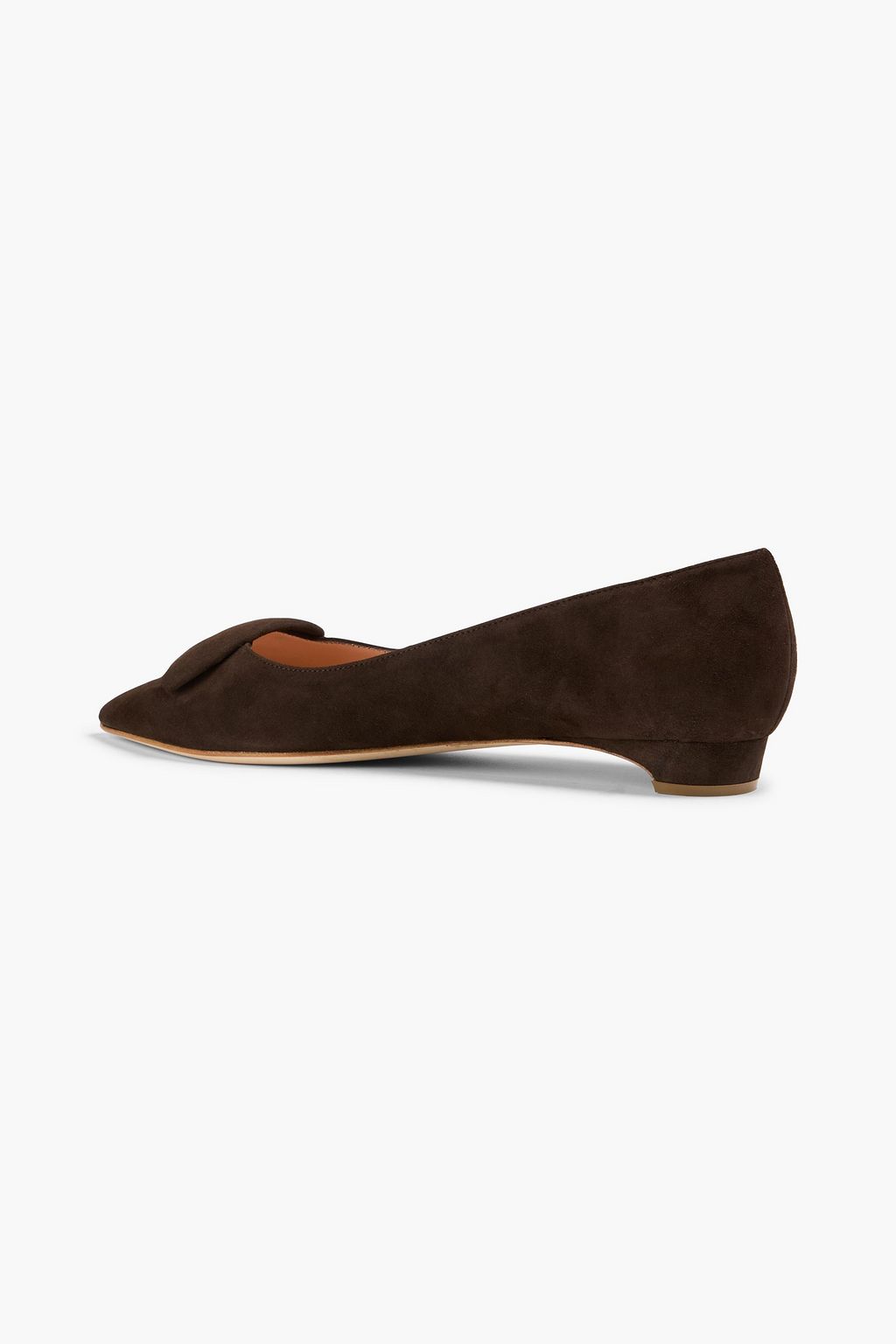 RUPERT SANDERSON Bedfa embellished suede point-toe flats