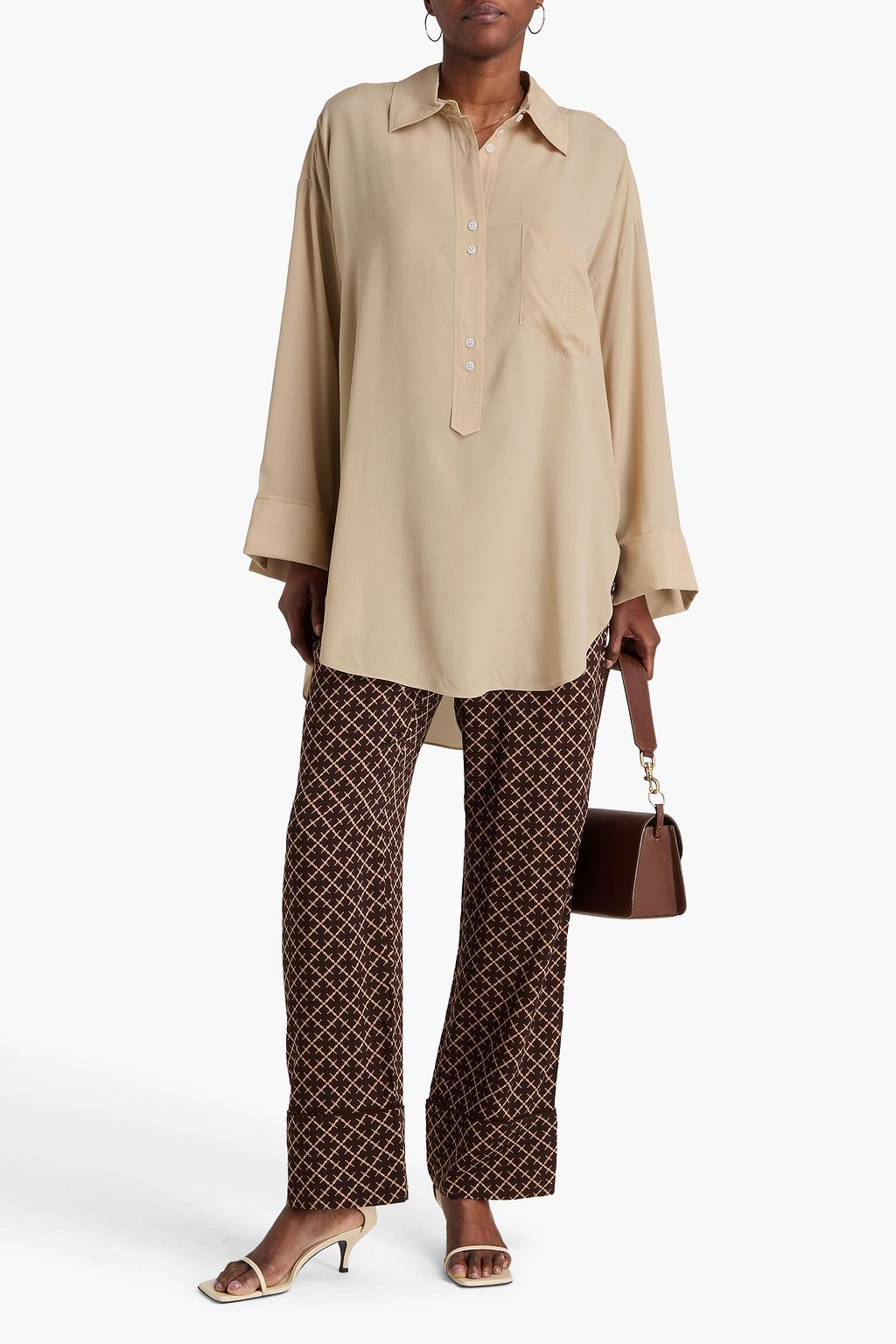 BY MALENE BIRGER بلوزة "مايا" من الحرير الصيني