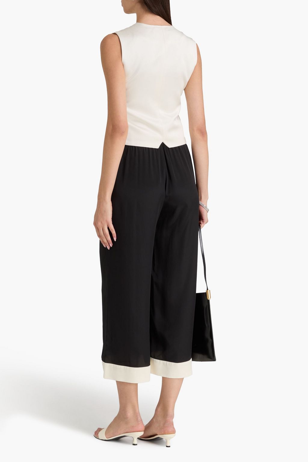 BY MALENE BIRGER Mirabello cropped satin wide-leg pants