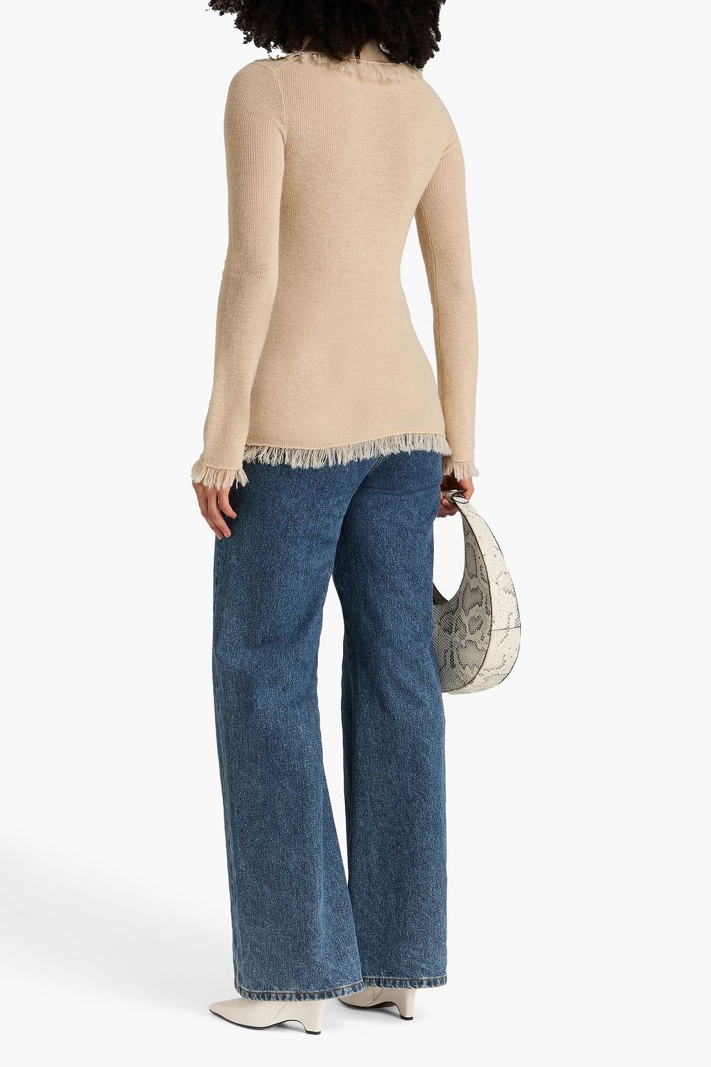 BY MALENE BIRGER كنزة رياضية بولو "دريلي" من مزيج الموهير والصوف بشرّابات