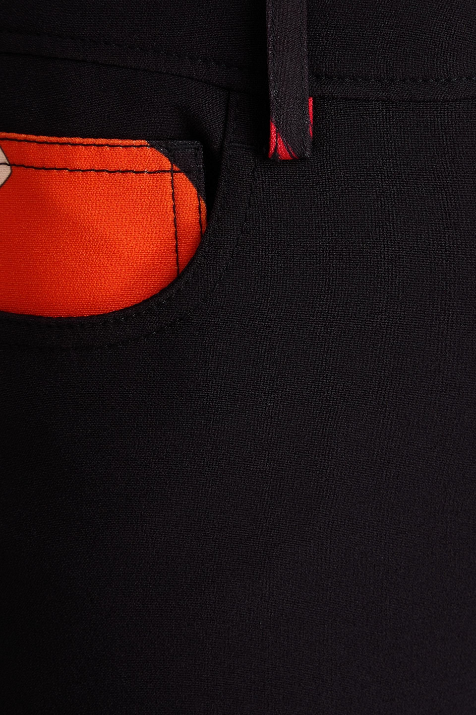 Pucci Stretch-crepe Bootcut Pants In Black