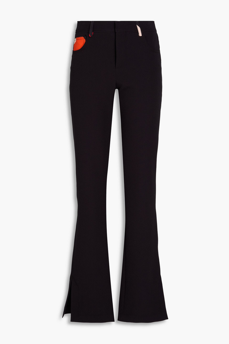 Pucci Stretch-crepe Bootcut Pants In Black