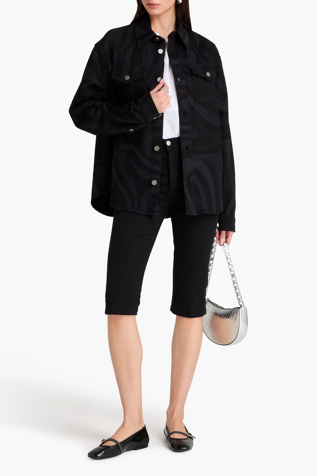 PUCCI Printed denim shirt