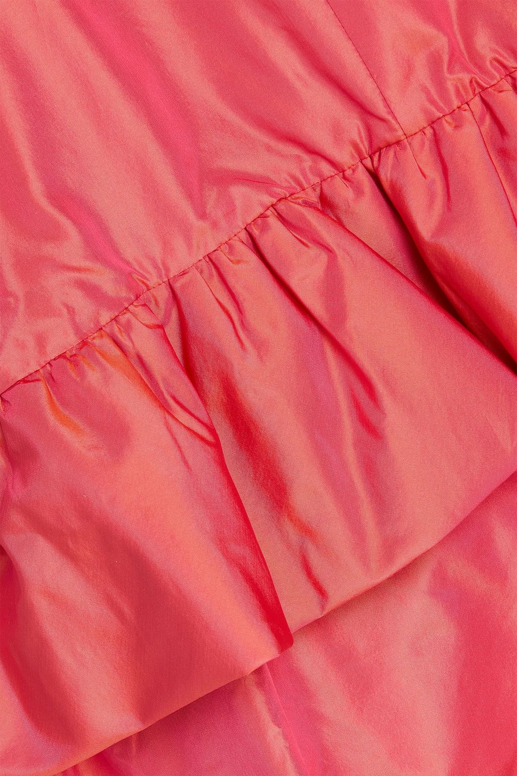 REJINA PYO Daisy tiered iridescent silk-taffeta mini dress