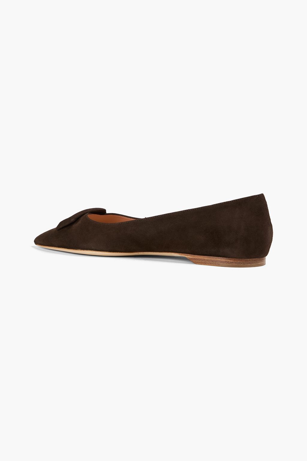 RUPERT SANDERSON Traboe embellished suede point-toe flats