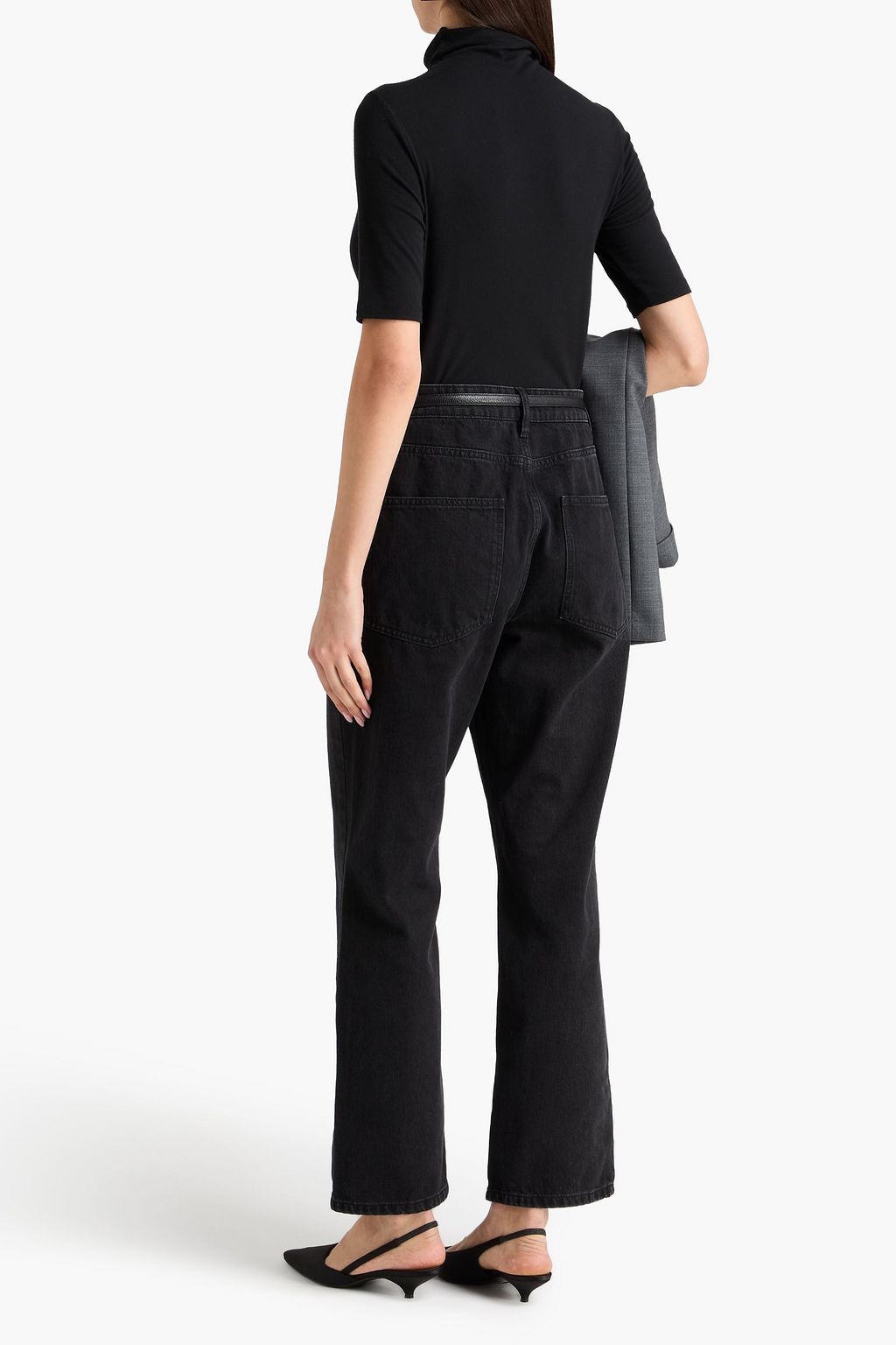 BY MALENE BIRGER Cropped high-rise straight-leg jeans