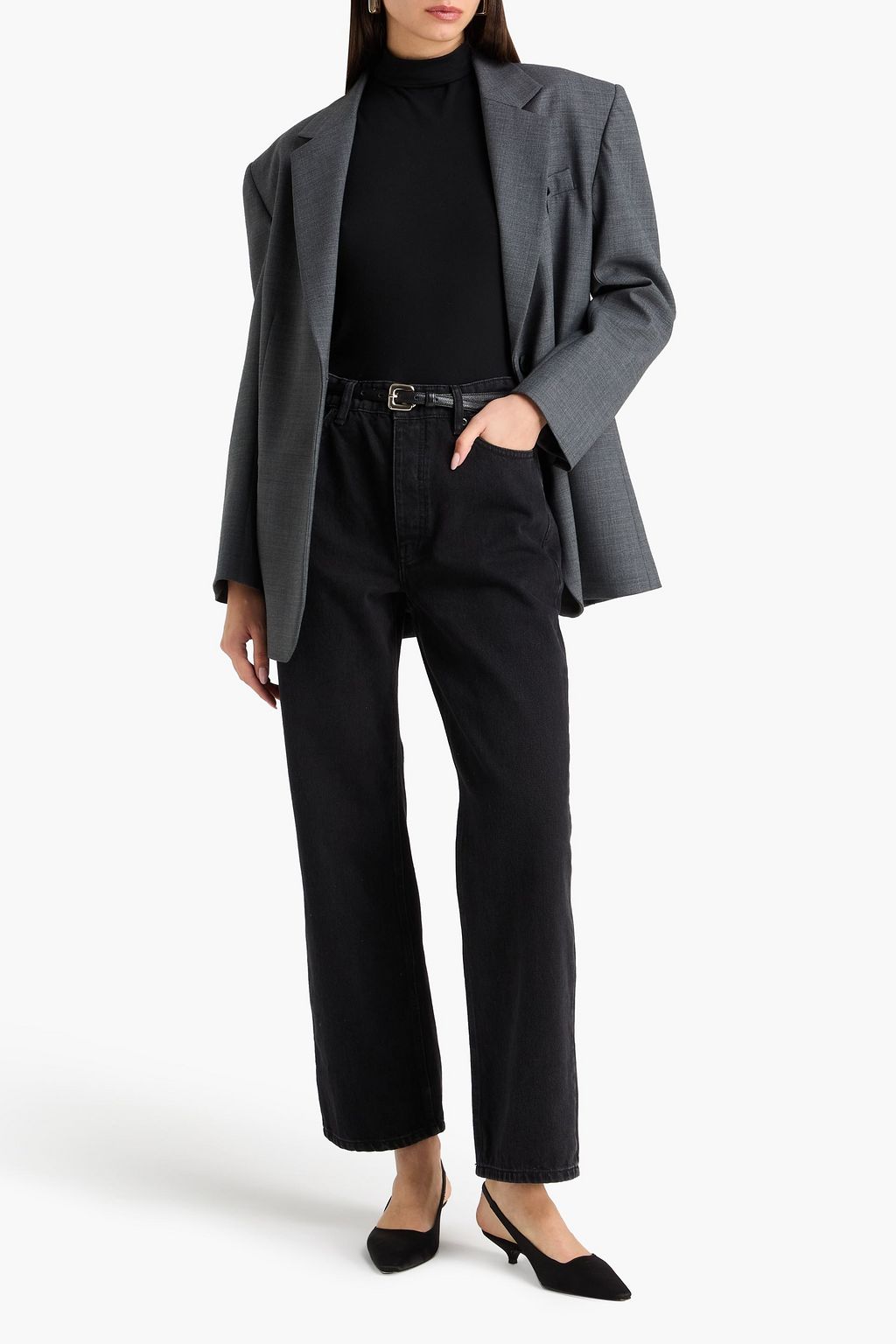 BY MALENE BIRGER Cropped high-rise straight-leg jeans