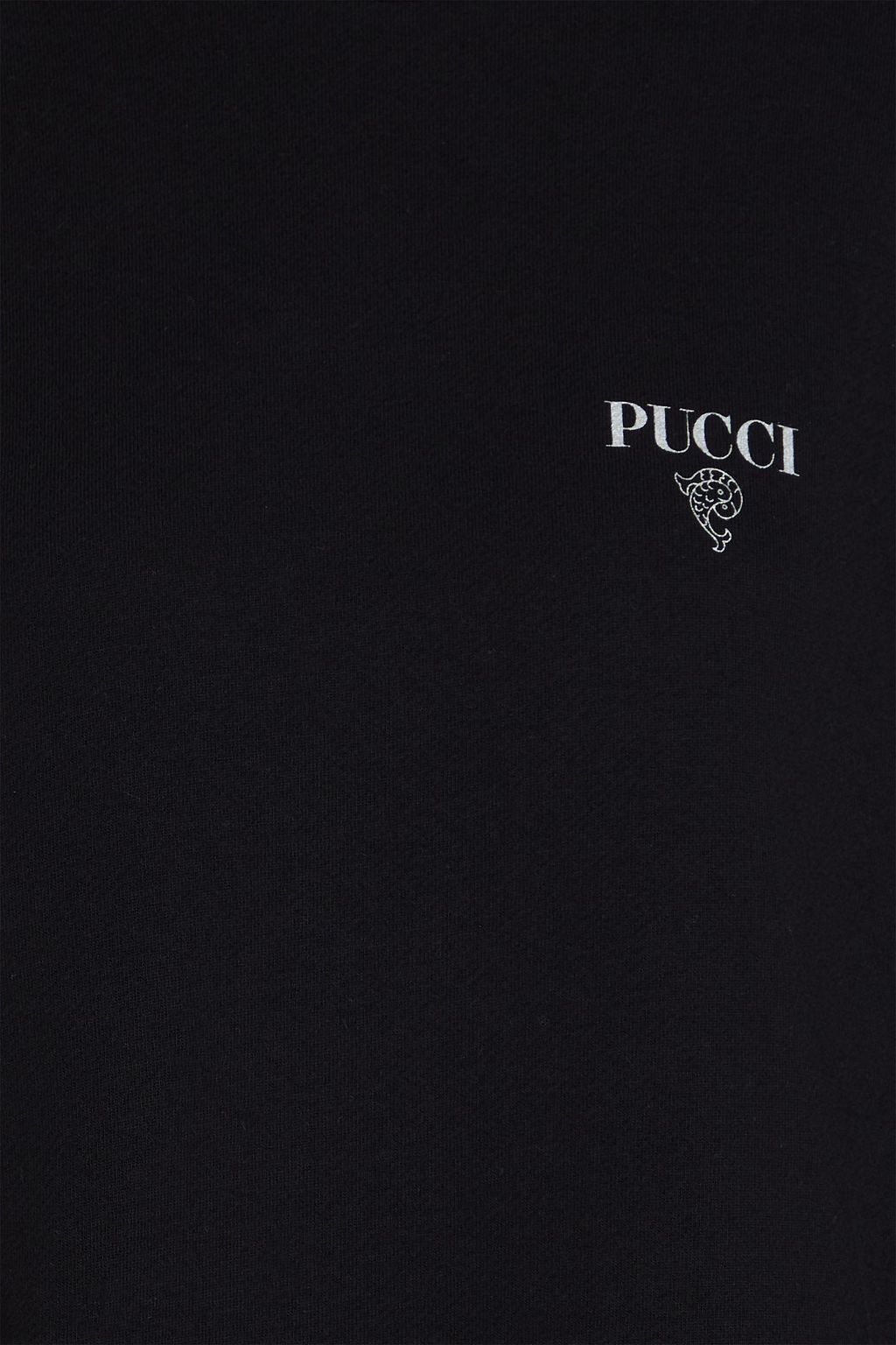 PUCCI Sweatshirt aus Baumwollfrottee mit Print und Schnürung