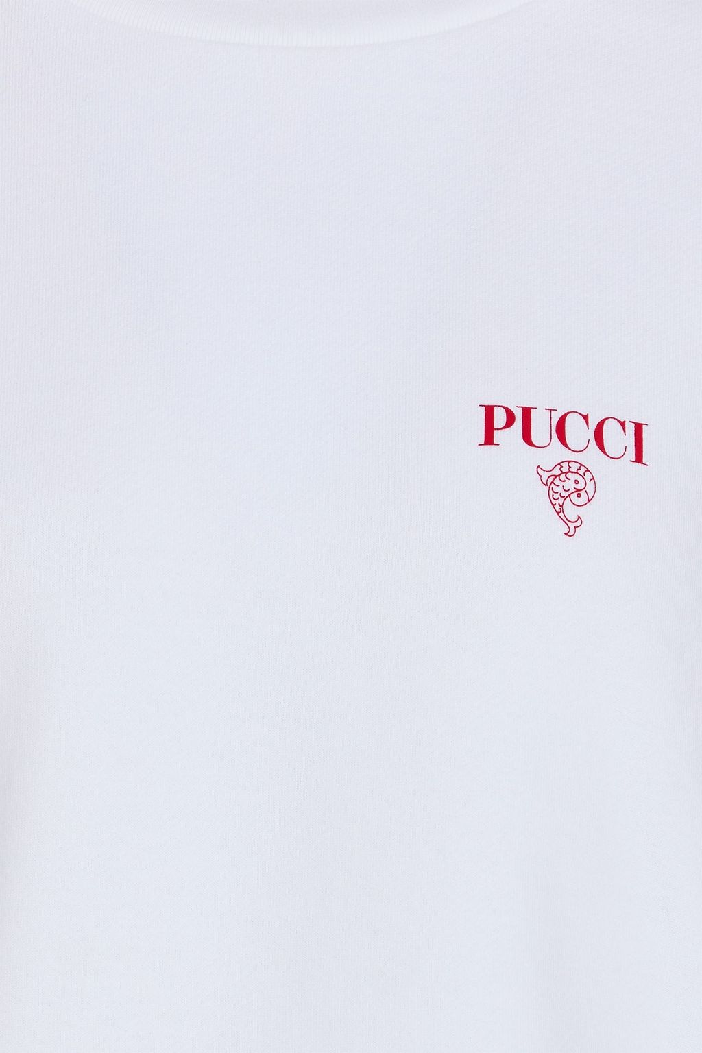 PUCCI Sweatshirt aus Baumwollfrottee mit Print und Schnürung