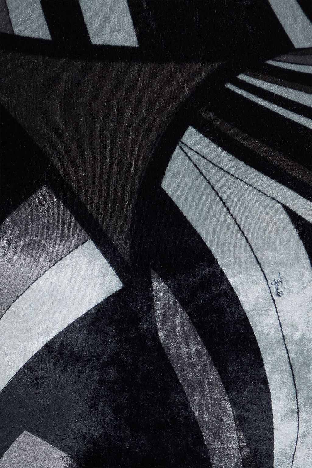 PUCCI Printed stretch-velvet turtleneck top