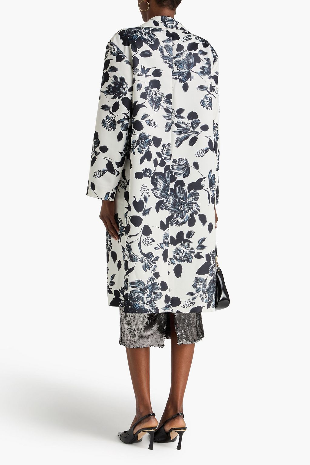 EMILIA WICKSTEAD Mantel aus Twill mit floralem Print