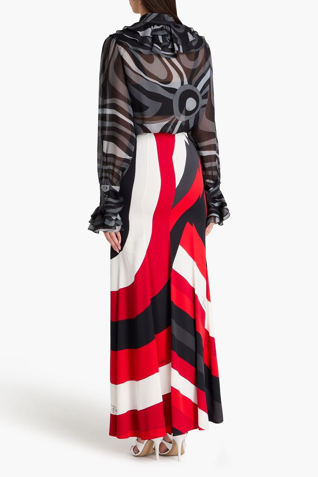 PUCCI Bluse aus Seiden-Georgette mit Rüschen