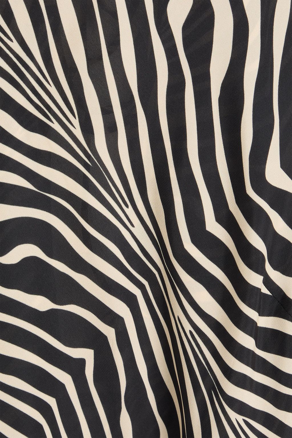 BY MALENE BIRGER فستان متوسط الطول "باريسي" من الساتان مزين بطبعة جلد الحمار الوحشي