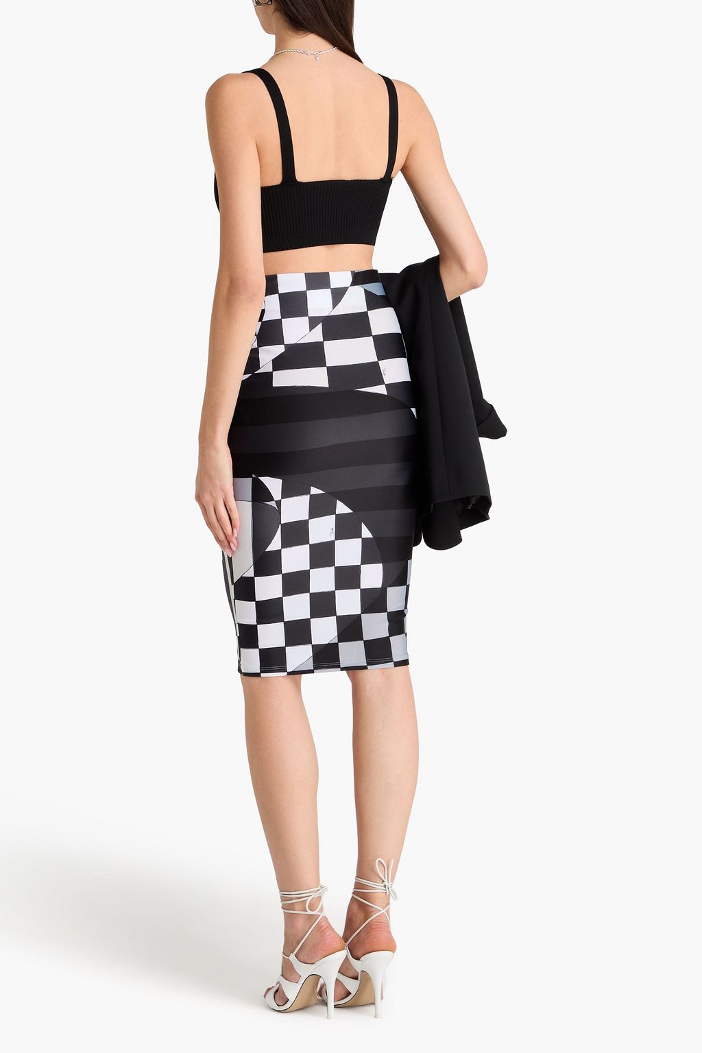 PUCCI Printed stretch-jersey pencil skirt